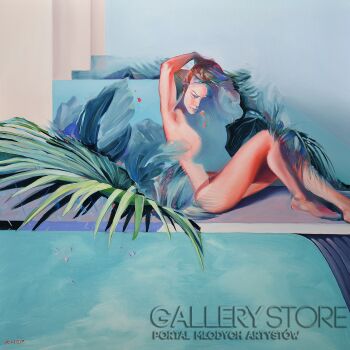 Rafał Knop-Madame VAngel ’24 SWIMMING POOL-Olej