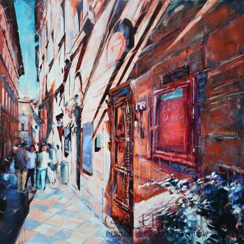 Rafał Knop-VOLTERRA E03 XXI CITYSCAPE ITALY-Olej