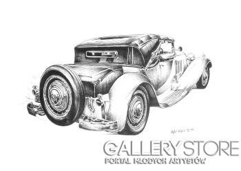 Rafał Kulik-Zabytkowy automobil retro nr 8-Rysunek