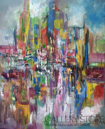 Renata Łempicka-Energy of the City II -Olej