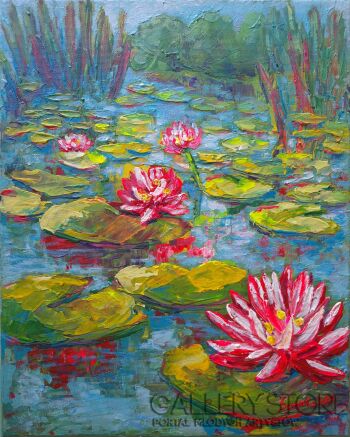 Sara Domeracka-Piankowe nenufary-Malarstwo