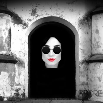 White Face and glass