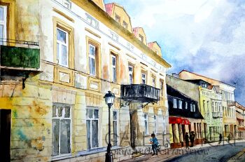 Tomasz Olszewski-Konin ulica Wiosny Ludów-Akwarela