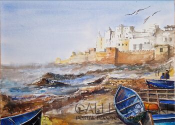 Tomasz Olszewski-Łódki odpoczywają-Malarstwo