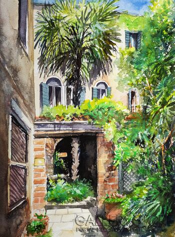 Tomasz Olszewski-Weneckie podwórko-Malarstwo