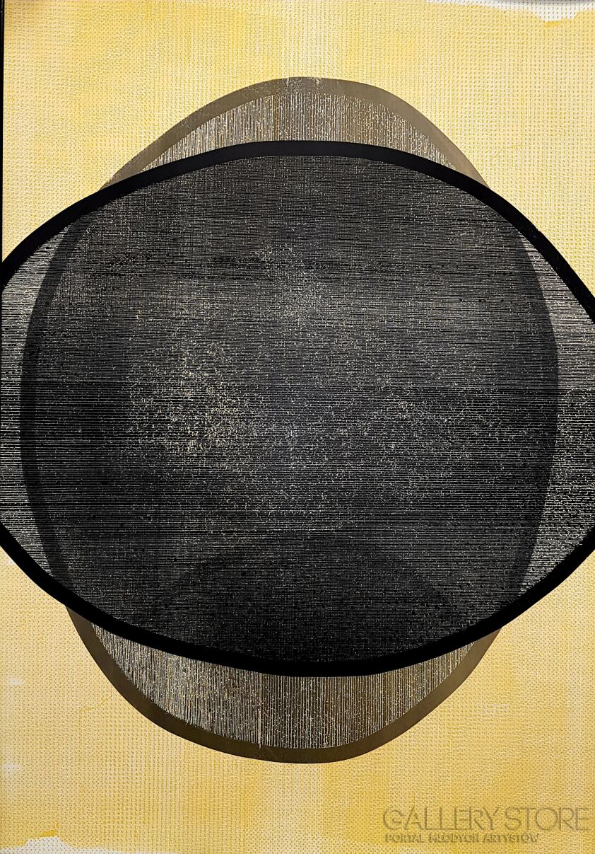 Amadeusz Popek-Egg vs Egg on yellow-Grafiki i plakaty