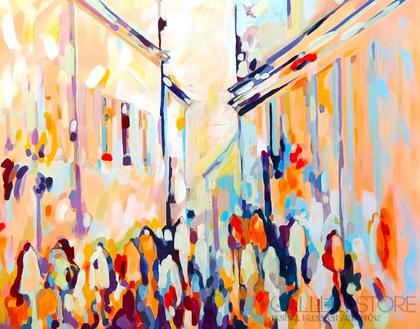Aneta Olszewska-Miasto o brzasku-Akryl