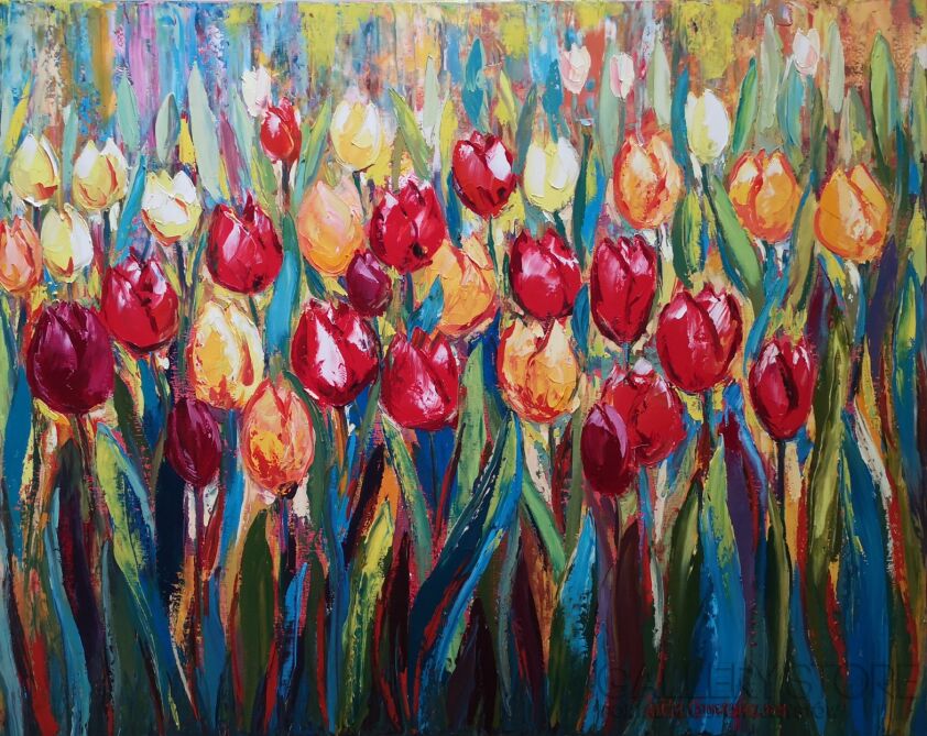 Anita Domeracka-Tulipany serdeczne-Olej