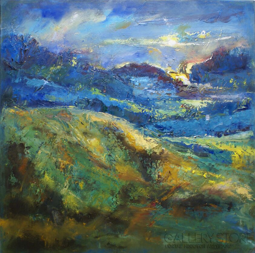 Anna  Wąsikiewicz-Na ziemi -Olej