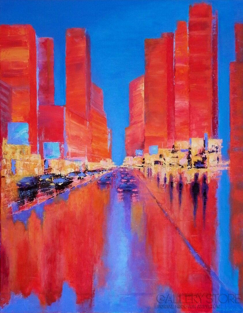 Bohdan Wincenty Łoboda-Metropolis - red-Akryl