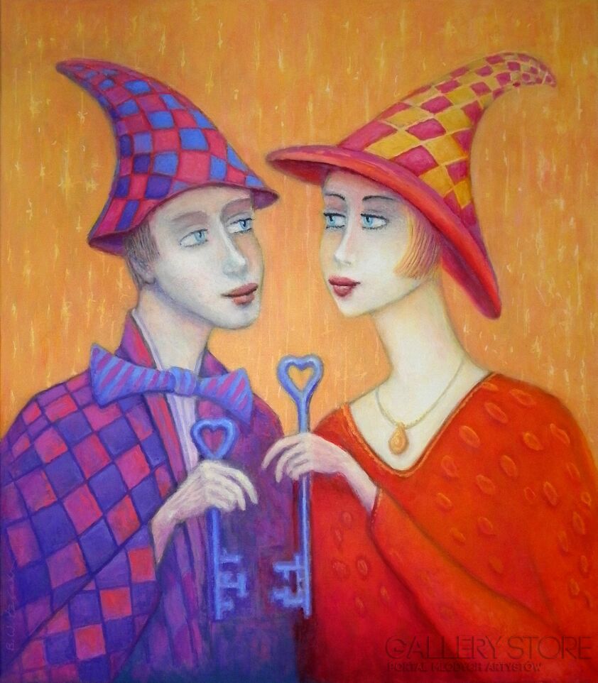 Bohdan Wincenty Łoboda-Ona i on - klucze-Akryl