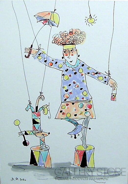 Dariusz Grajek-Cyrkowe marionetki...-Rysunek