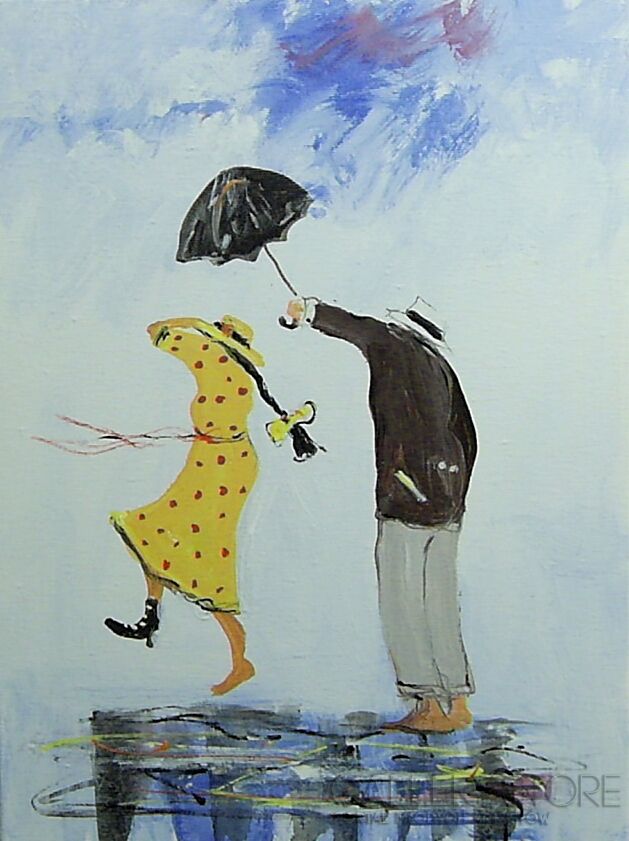 Dariusz Grajek-Pan i parasol...-Akryl
