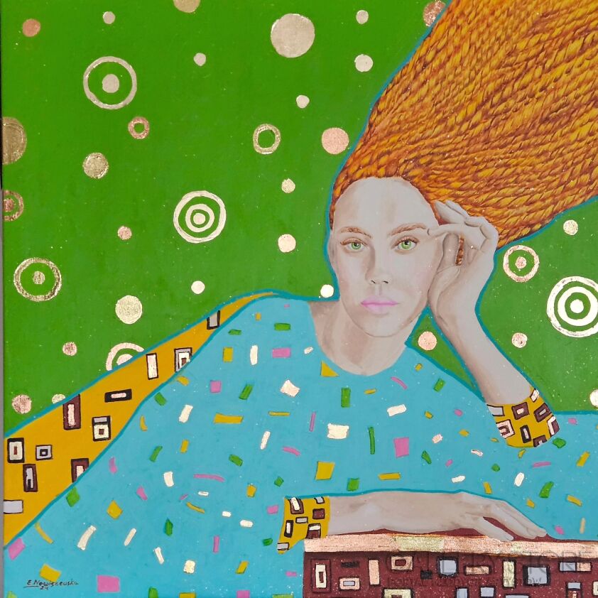Ewa Nowiszewska-W klimacie p.Klimta lX -Akryl