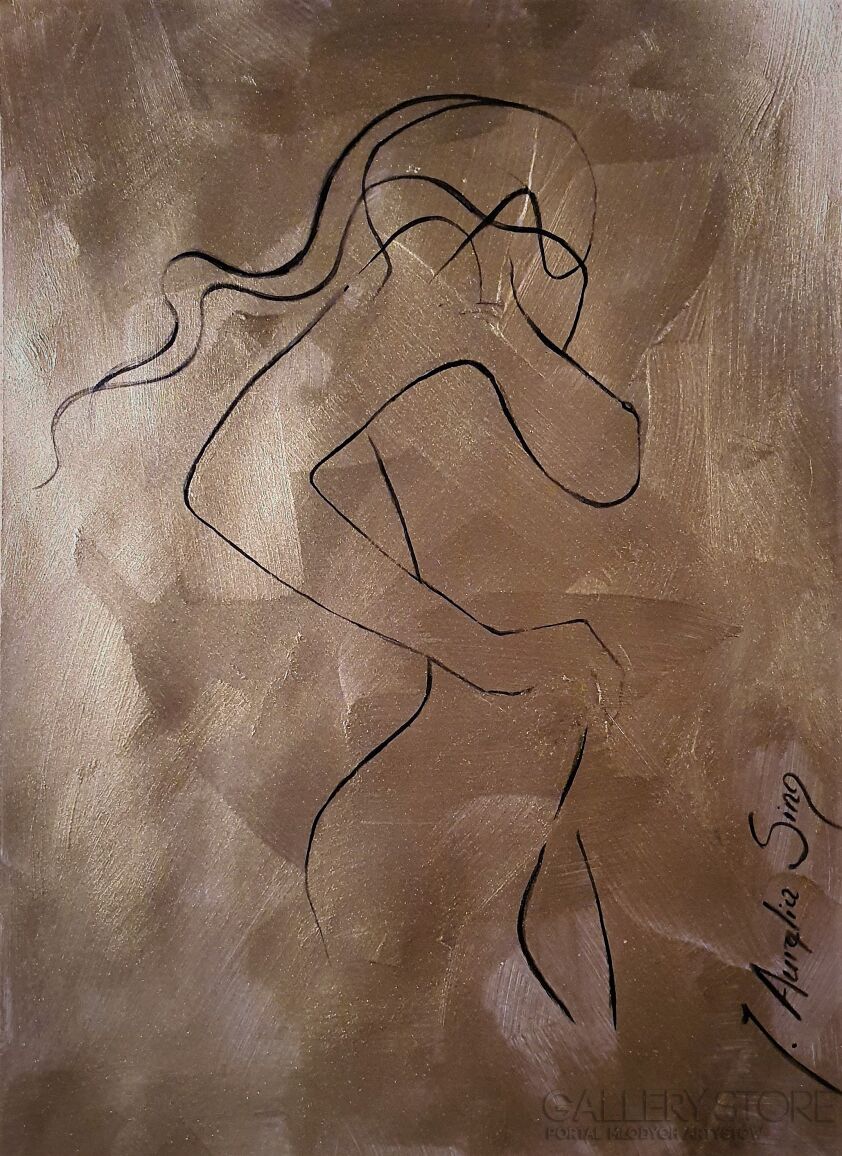 J. Aurelia Sikiewicz-Wojtaszek-GOLDEN GIRL III-Akryl