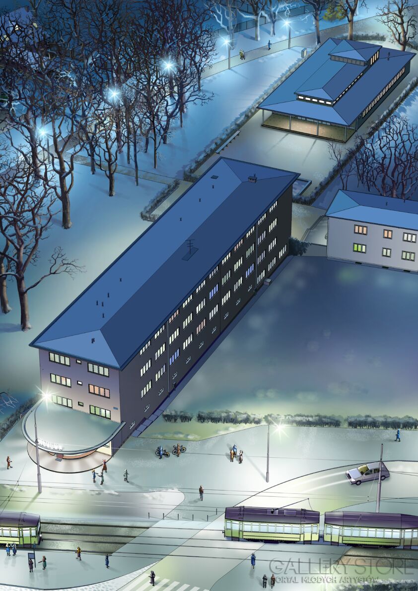Jan Jerzmański-widokówka wrocławska 25-Grafiki i plakaty