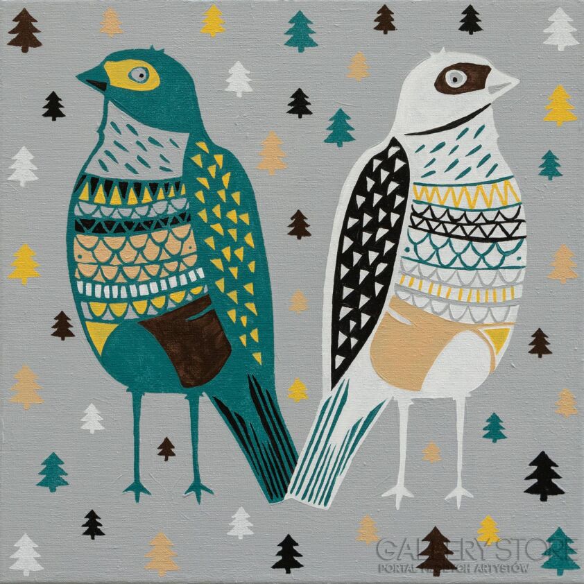 Janina Wal-Ptasie fochy-Malarstwo