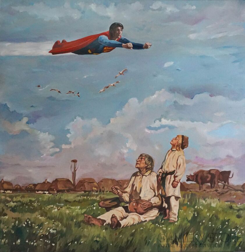 Janusz Orzechowski-It's a Bird-Technika mieszana