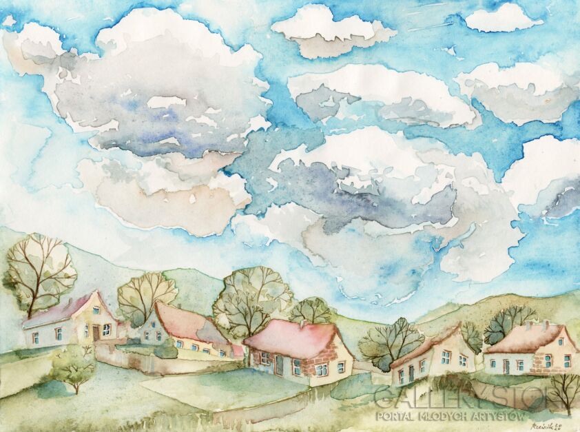 Joanna Rzeźnik-Pejzaż nieba-Malarstwo