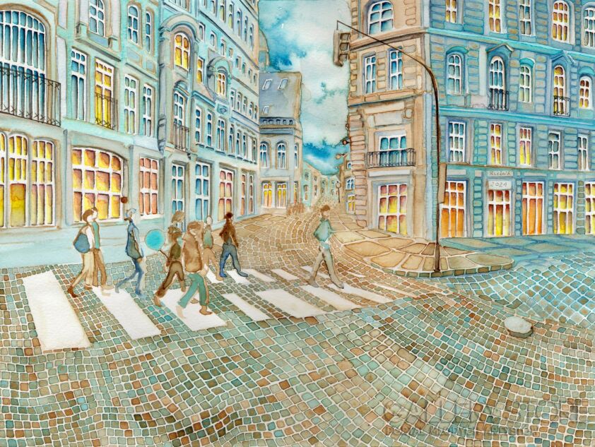Joanna Rzeźnik-W drodze przez miasto-Malarstwo