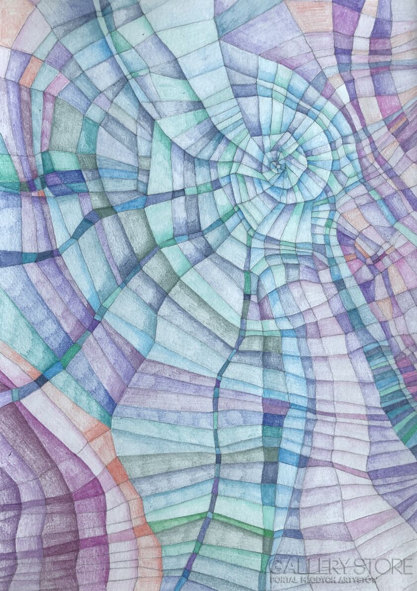 Joanna Wietrzycka-Into purple and blue-Rysunek