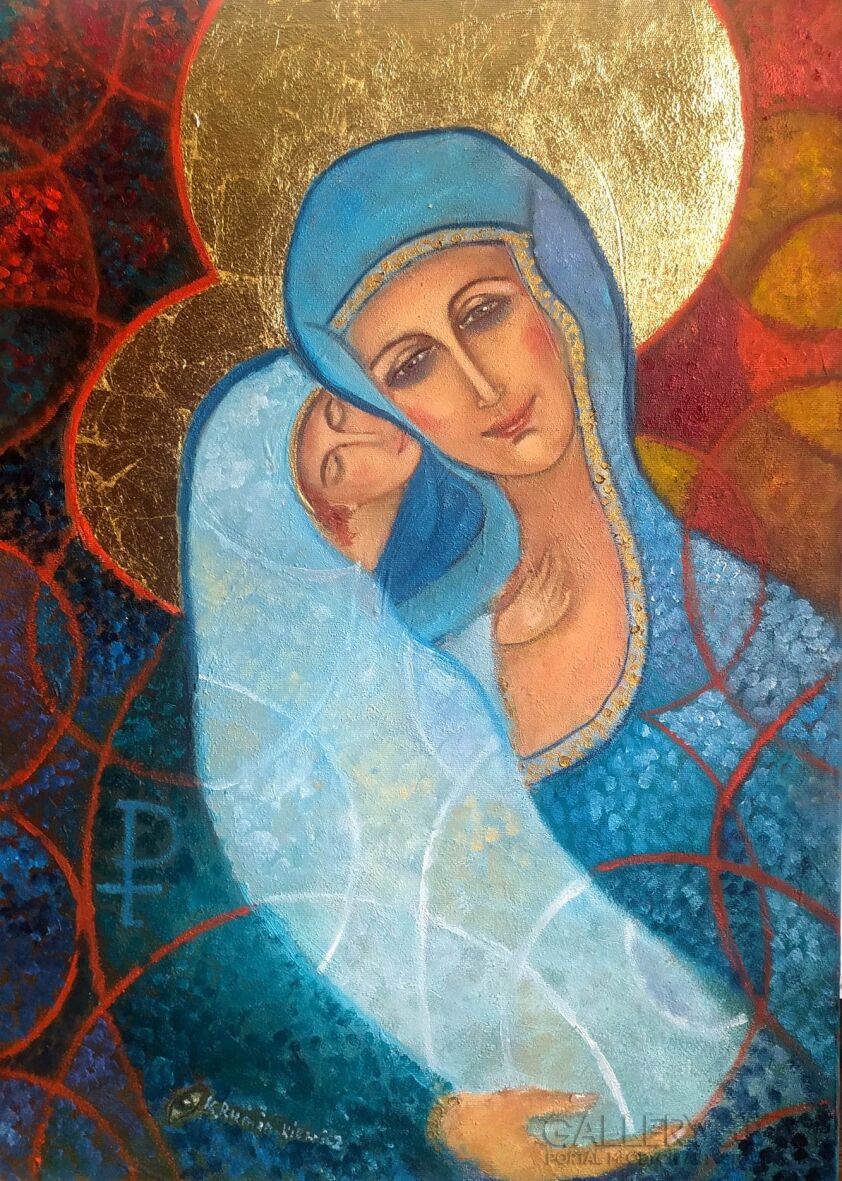 Krystyna Ruminkiewicz-Madonna z dzieciątkiem_1-Olej