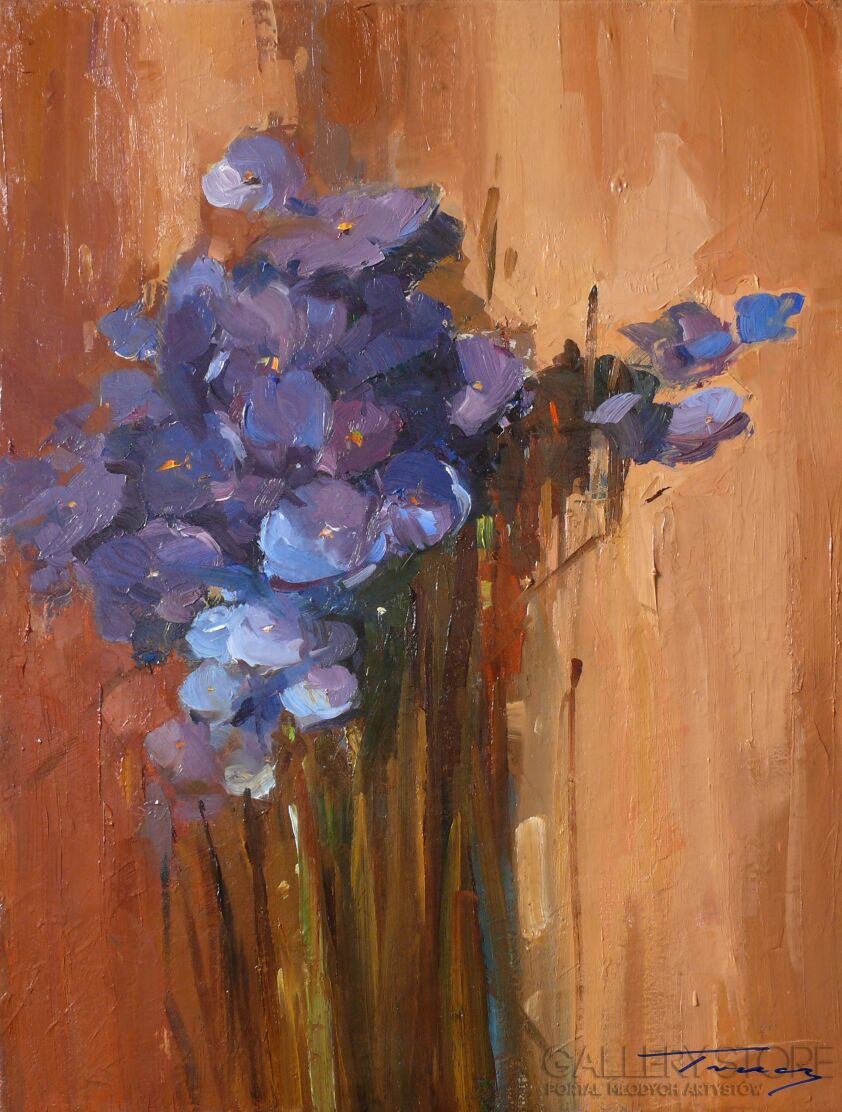Krzysztof Tracz-Fioletowe kwiaty_100-Olej
