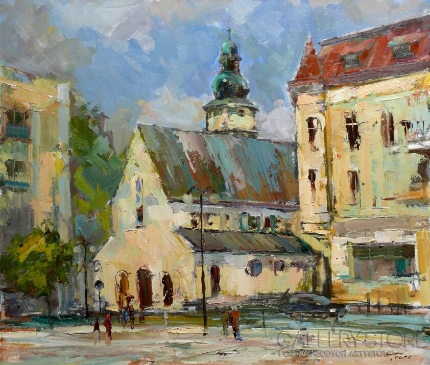 Krzysztof Tracz-Kościół św. Jakuba Apostoła w Człuchowie.-Olej