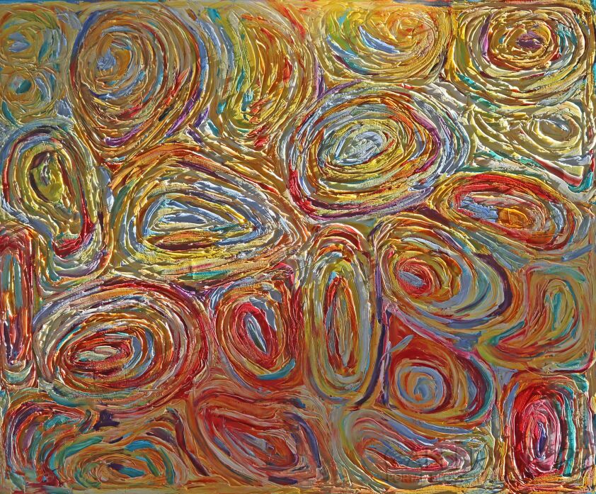 Magdalena Walulik-Abstrakt gruba faktura VI-Olej