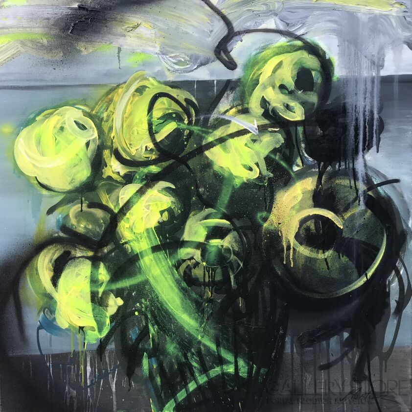 Marcin  Paprota-Radioactive sunflowers 3-Technika mieszana
