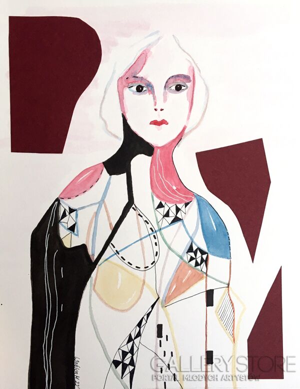 Marcin Waśka-Mocny szkielet-Technika mieszana