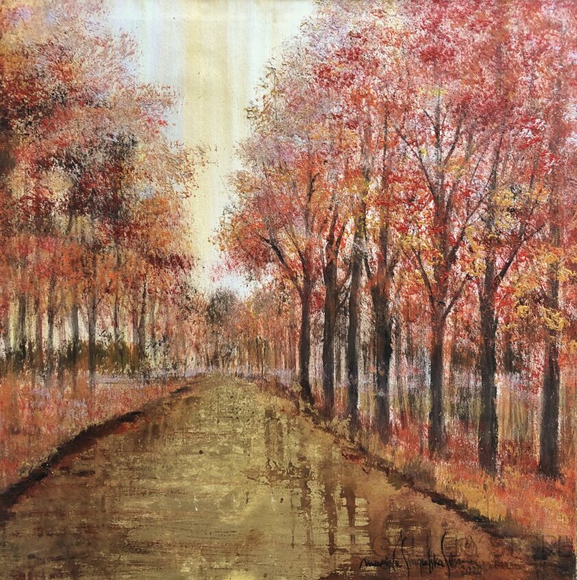 Mariola Świgulska-Gold river-Akryl