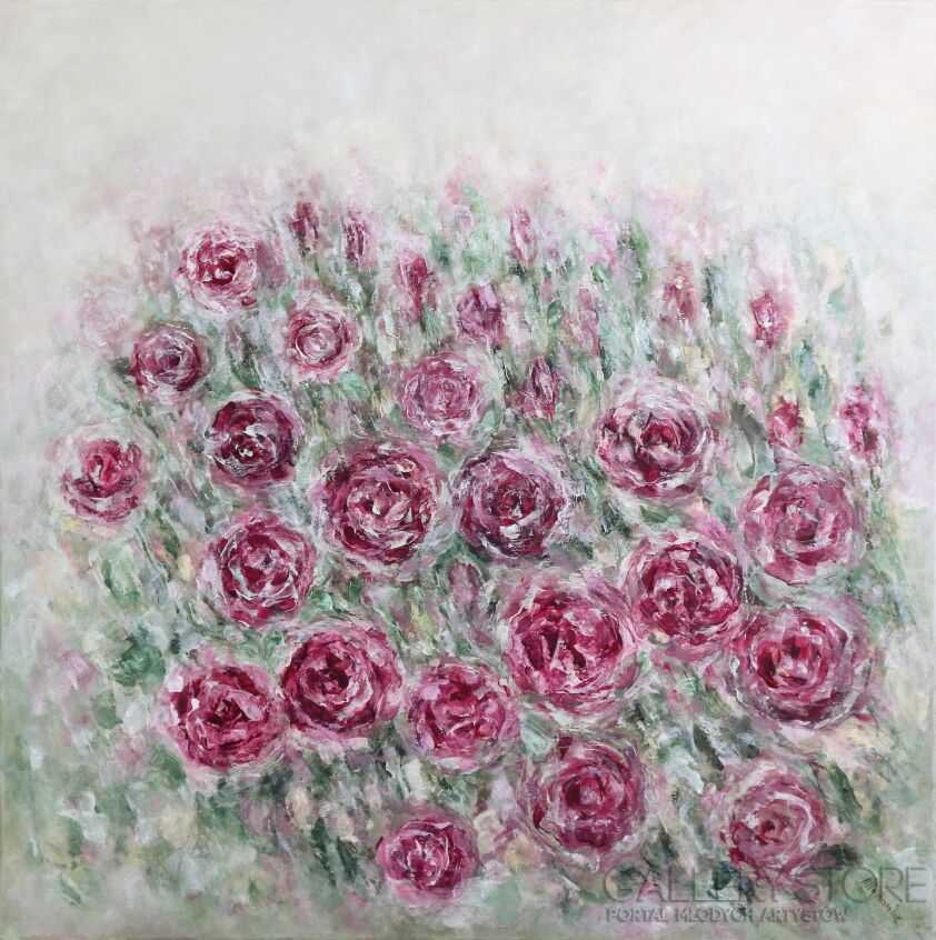 Marta Machowicz-Różany ogród -Olej