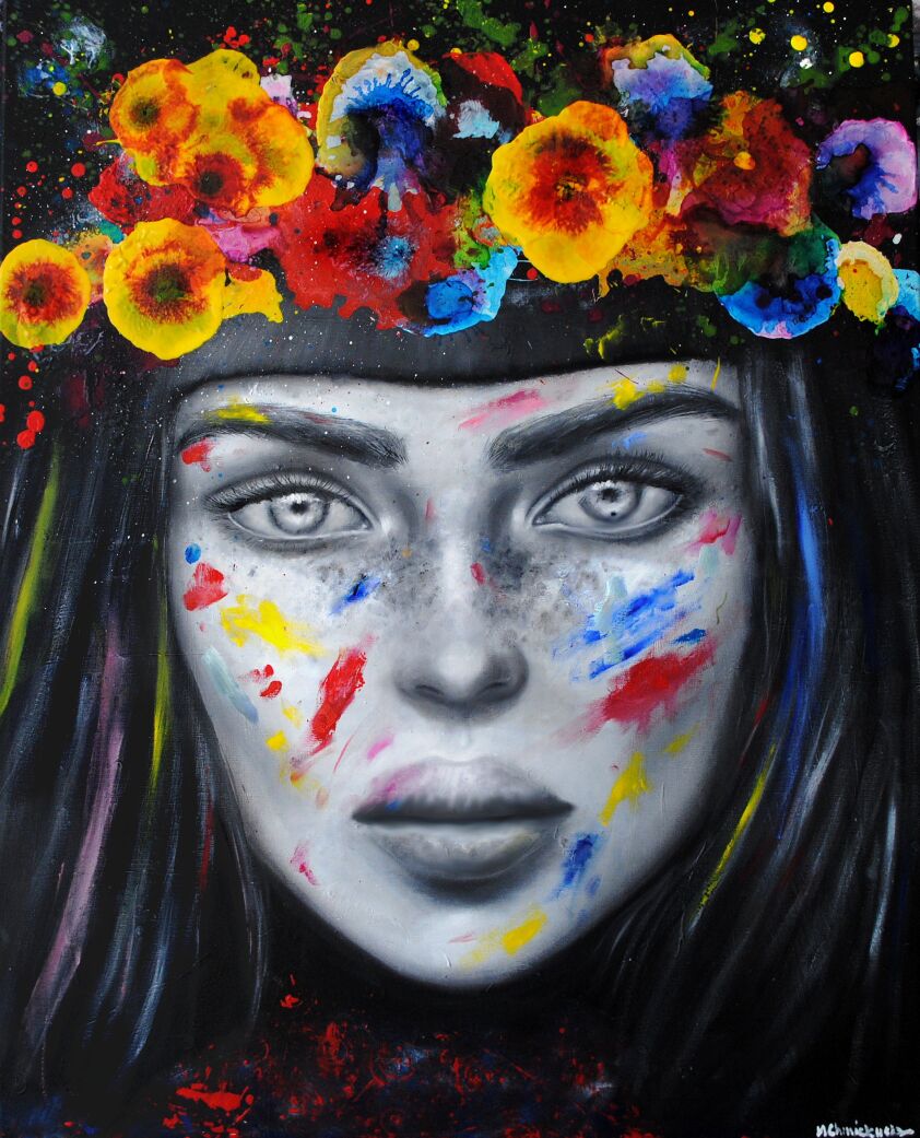 Milena Chmielewska-Sun kisses-Olej