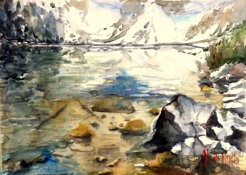 Mirosław Meger-''Morskie Oko''-Akwarela