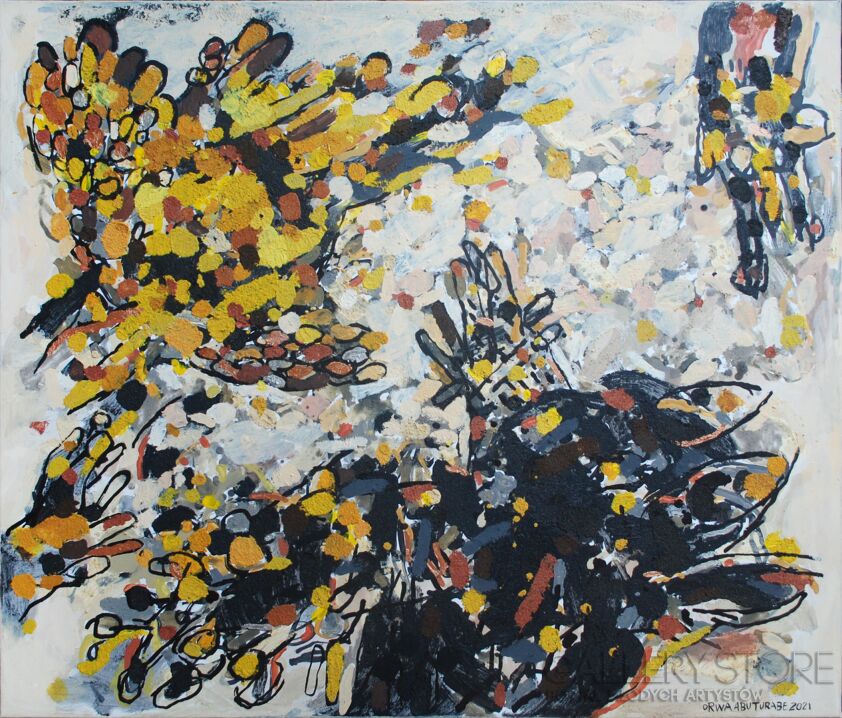 Orwa Abu Turabe-z cyklu ,Golden dog'  1-Akryl