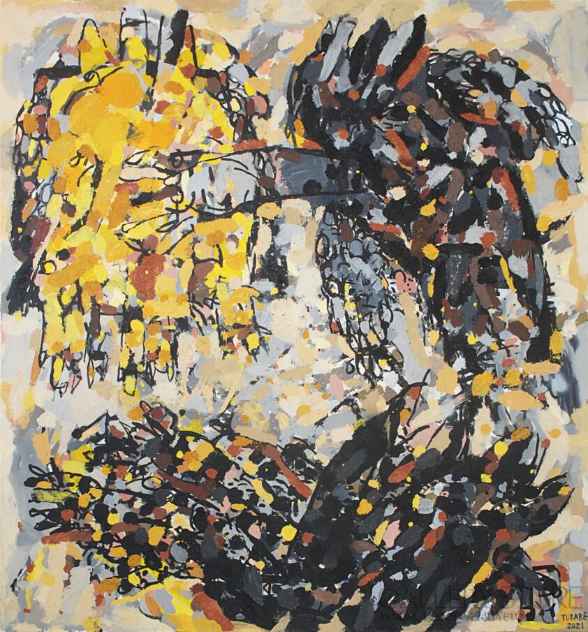 Orwa Abu Turabe-z cyklu ,Golden dog'  5-Akryl