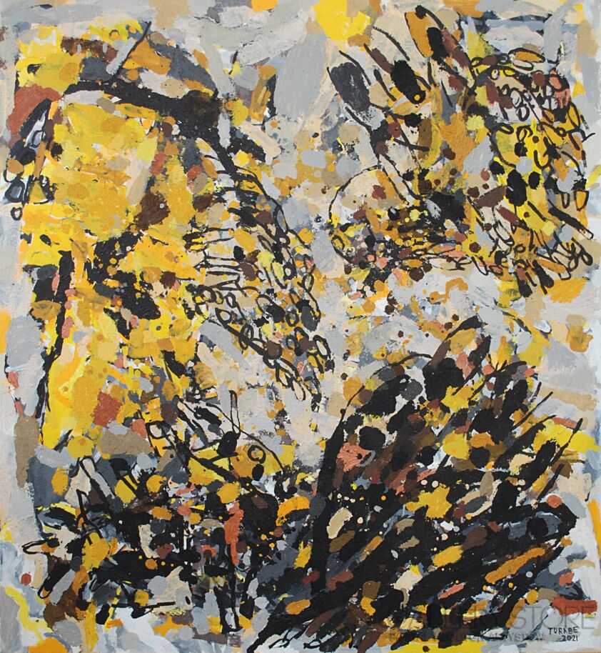 Orwa Abu Turabe-z cyklu ,Golden dog'  6-Akryl