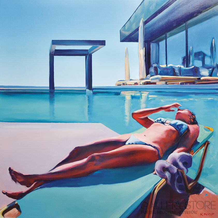 Rafał Knop-Madame L z cyklu SWIMMING POOL-Olej
