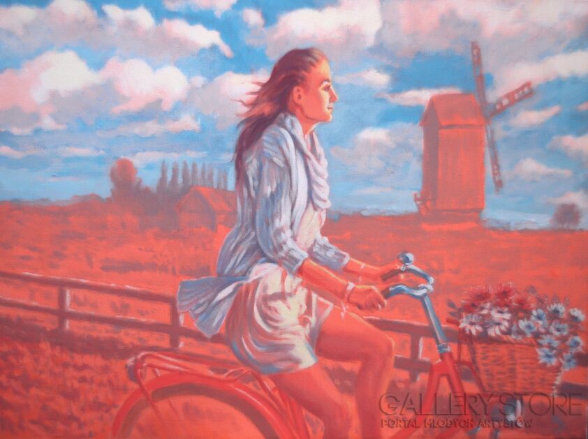 Roman Kaczmarek-Rowerowa przygoda II-Akryl