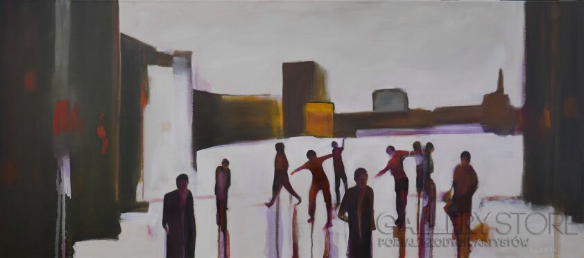 Romuald Mulk Musiolik-Breugel 1977-Olej