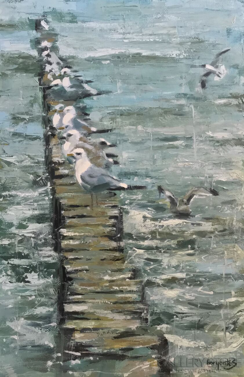 Sebastian Garyantesiewicz-Baltic gulls 2-Olej