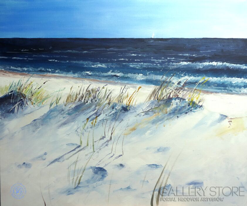 Tomasz Olszewski-Zimowa plaża-Akryl