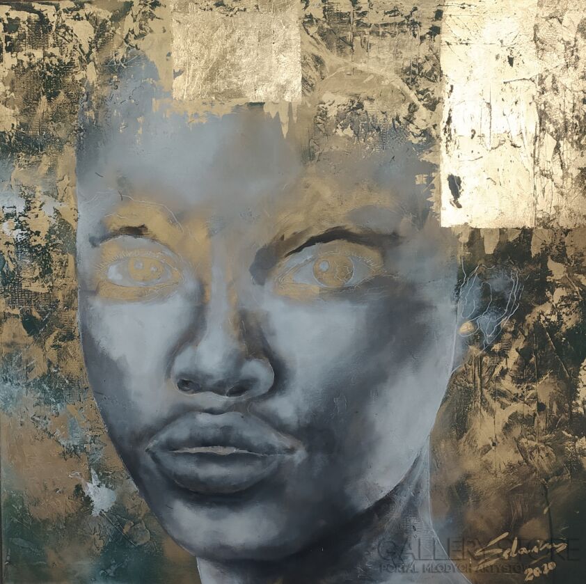 Vanessa Eslain Świgulska-Jop-Enchanted in gold-Akryl
