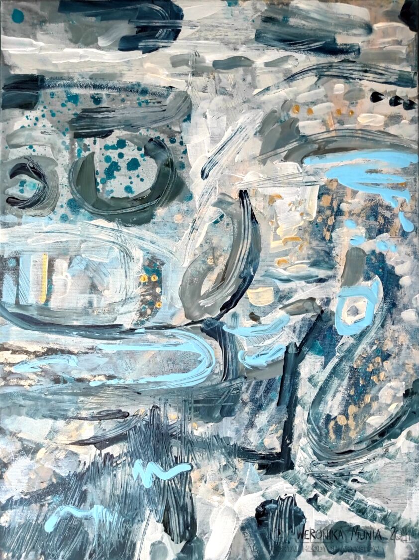 Weronika Munia-Za zakrętem -Akryl