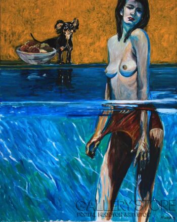 Marek Luzar-Basen, The Swimming Pool-Akryl