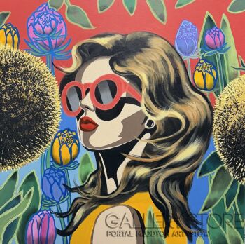 Agata Padol-Dziewczyna w ogrodzie-Malarstwo