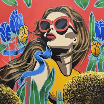 Agata Padol-Dziewczyna z kwiatami-Malarstwo