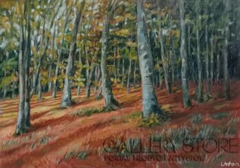 Agata Urban-Las Pomorski IV. Golden hour-Malarstwo