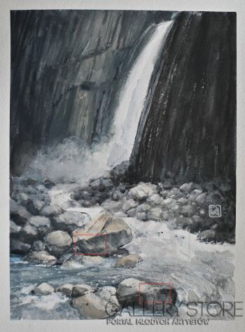 Agnieszka Długołęcka-Kamienie IV (cykl)-Malarstwo